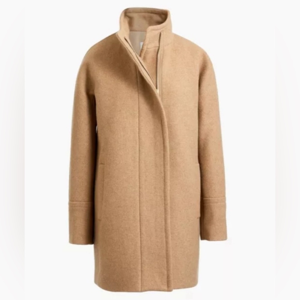 J crew wool city coat camel brown jacket 10P
